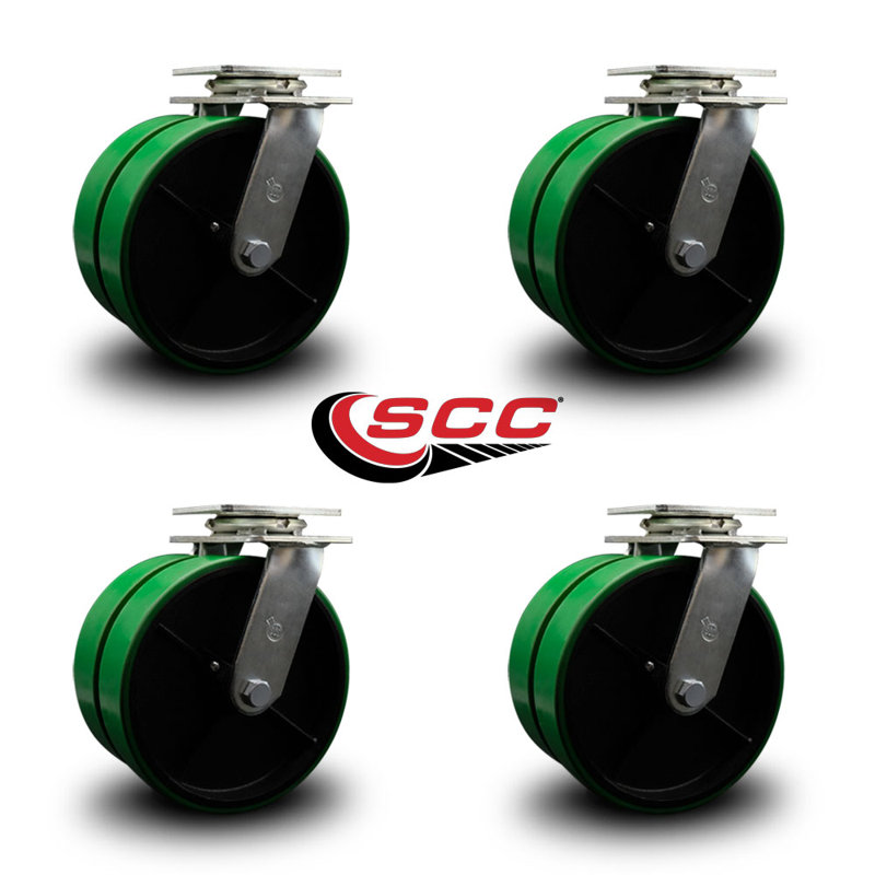 Ensemble de roulettes pivotantes 8 po