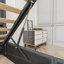 Structure de lit grand avec rangement - Lit de rangement relevable avec tête de lit moderne à oreilles-433643511