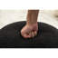 Tabouret de repose-pieds noir à boucle souple, facile à nettoyer pour la vie intérieure en noir, capacité de poids de 250 lb, maison