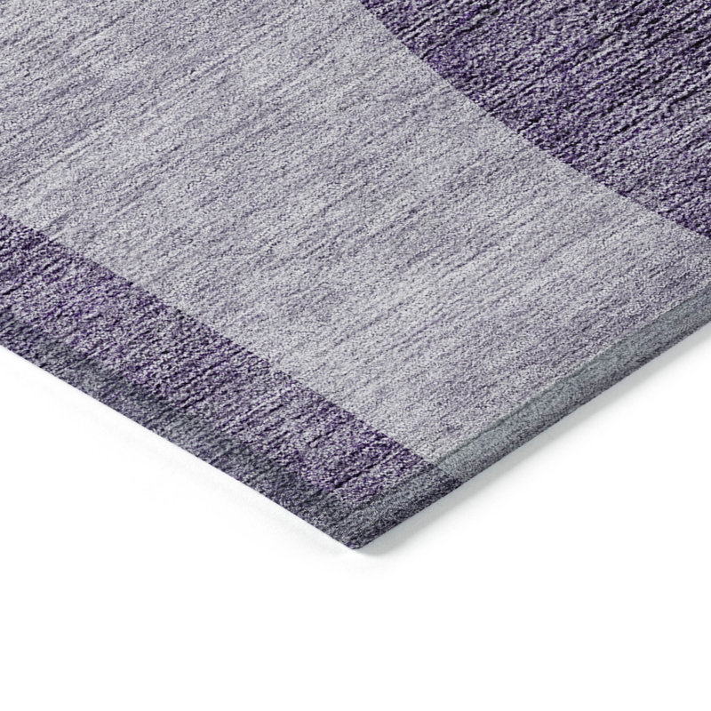 Tapis d'intérieur lavable abstrait lavande et aubergine 5 pi x 8 pi mauve