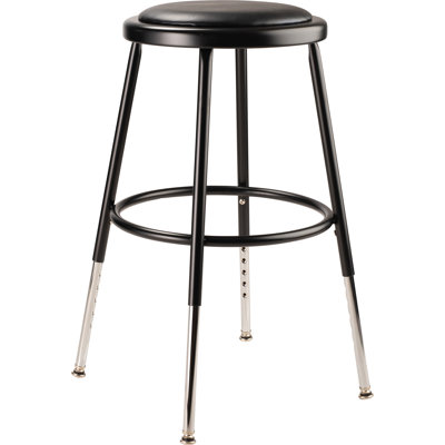 NPS Adjustable Heavy Duty Vinyl Padded Steel Stool by National Public Seating