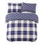 Microfiber Chequered Duvet Cover Set-125581810