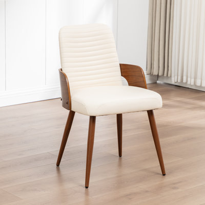 Chaise rembourrée en bois massif Carman