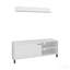 Console de meuble télé 2 portes avec tablettes ouvertes Modern - blanc