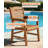 Patio Dining Chairs Set of 2 All Weather HIPS Outdoor Dining Chairs Patio Outdoor Chairs for Poolside Garden Yard, Teak-188094625