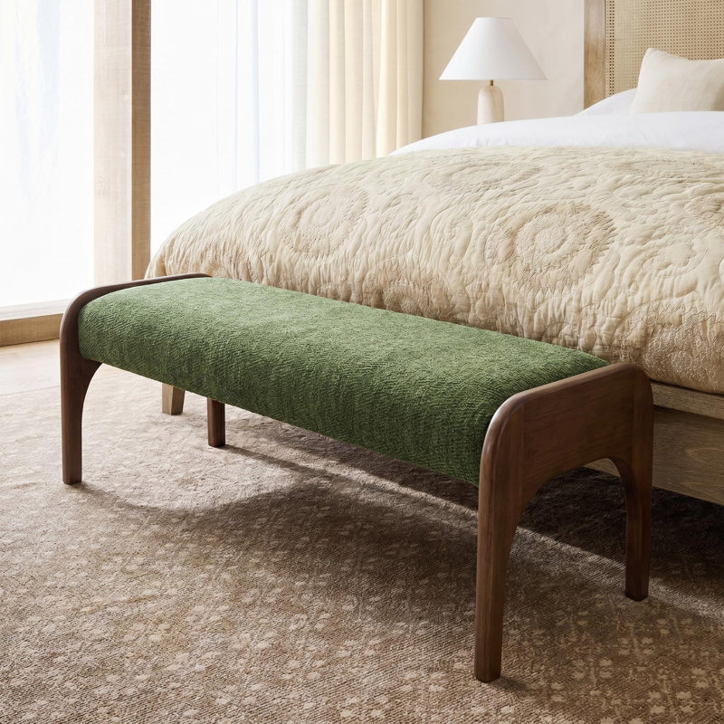 Banc long rembourré 50,25 po, Green