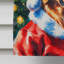 Chocolate Poodle Christmas House Flag-113107208
