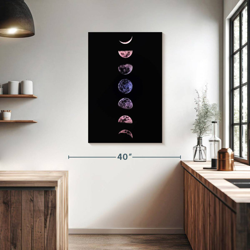 Oberle Pastel Moon Phases, 39" H x 26" W
