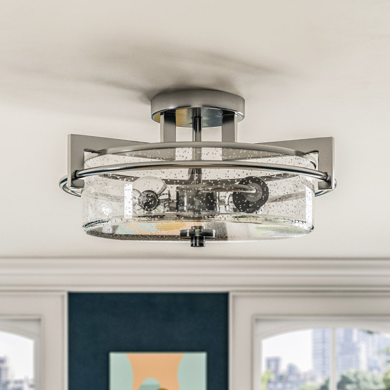 Antonia Glass Semi Flush Mount
