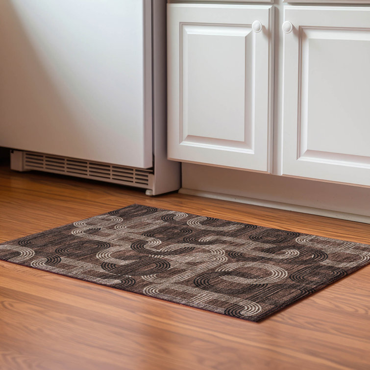 Premium Machine Washable Prisco Chocolate Rug