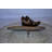 Everrette Copper Relaxed Frog Supine on a Lily Bronze Statue Wall Fountain  14" x 6" x 12"H
