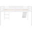 Lit mezzanine blanc avec glissade - Structure en bois massif fabriquée à partir de