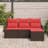 vidaXL Garden Sofa Set Brown Poly Rattan-153955615