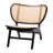 Brisbane Boho Black 15.7"H Rattan Accent Chair