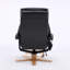 Fauteuils d'appoint chauffants chauffants, fauteuil inclinable moderne en cuir PU noir