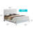 Chic White Transitional King Bed