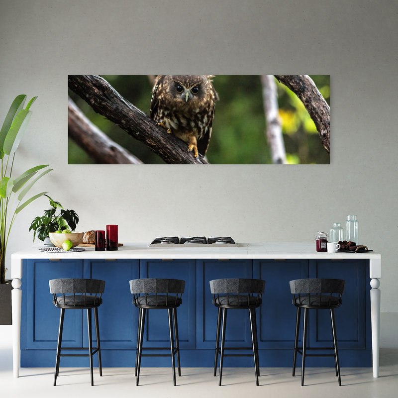 Oiseau hibou contemporain, H 20 po x l 60 po