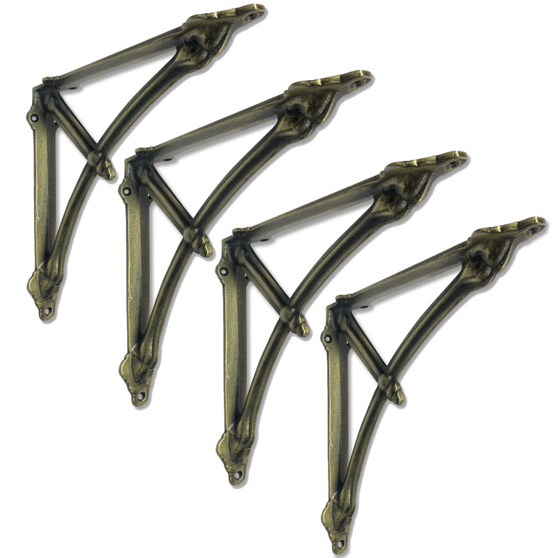 Support demi-rond Stalbridge avec support, Laiton antique