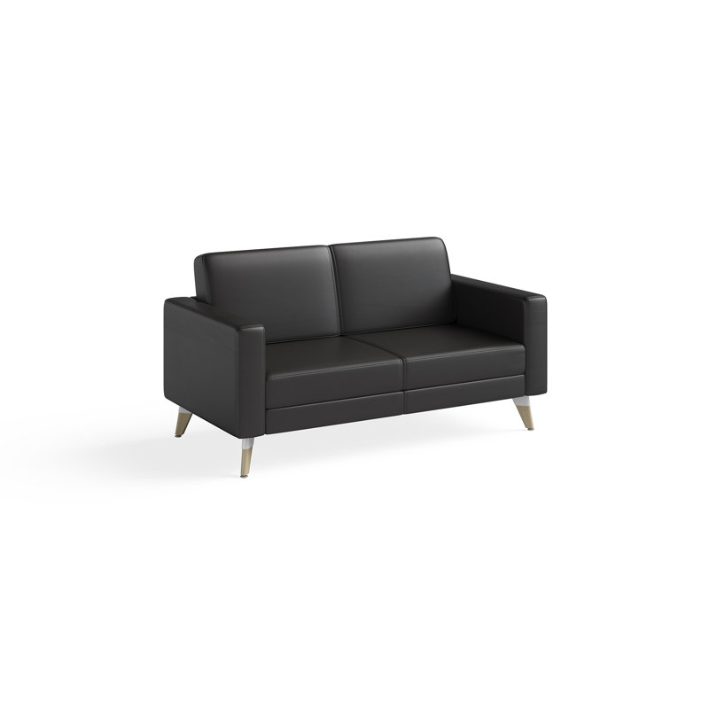 Causeuse Cambria, Cuir noir