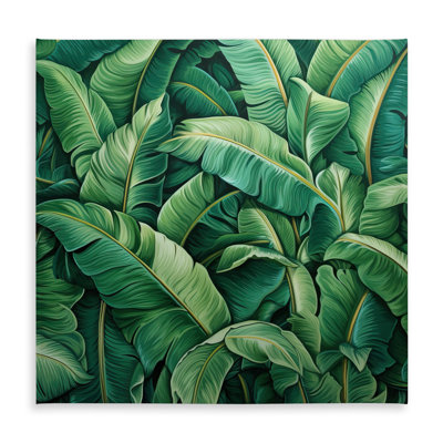 Lively Leaves Tablecloth | Green Leaf Design for Indoors/Outdoors