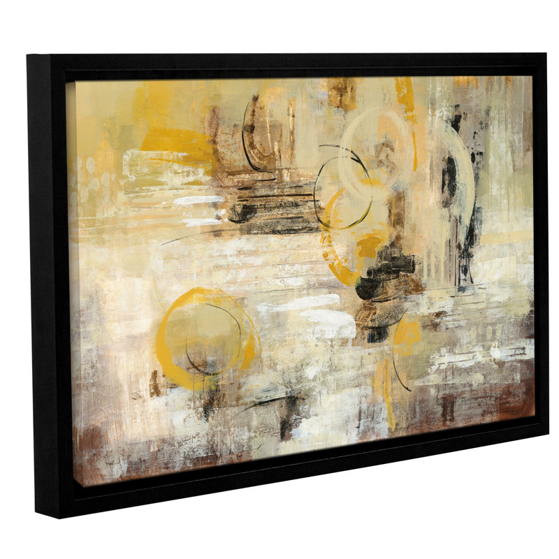 " Soft Glow I " Painting Print, 8" H x 12" W x 2" D, Floater Frame