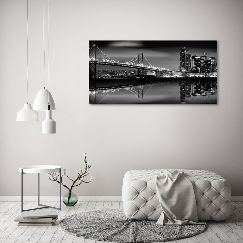 San Francisco By Night - Wrapped Canvas Print