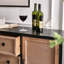 Buffet noir massif et bois manufacturé