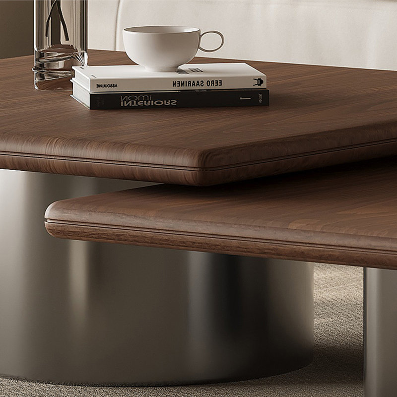 Table basse minimaliste en bois massif de style italien