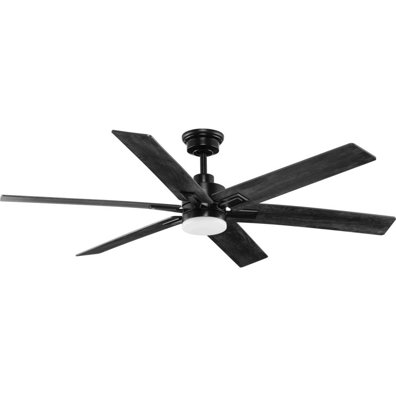 60'' Ceiling Fan with LED Lights, Matte Black