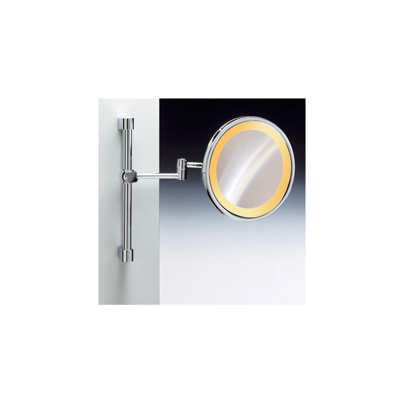 Miroir mural grossissant rond, Chrome
