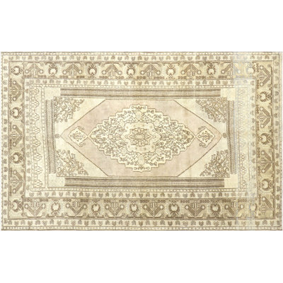 One-of-a-Kind 5'2" X 8'1" 1960s Wool Area Rug in