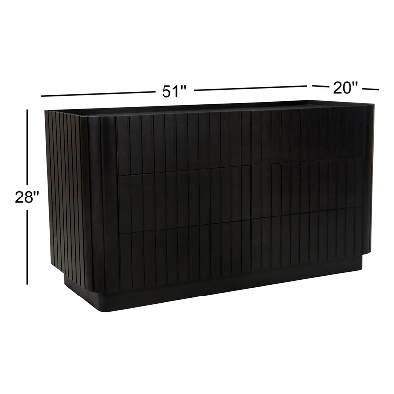 Povera 6 - Drawer Dresser, Black