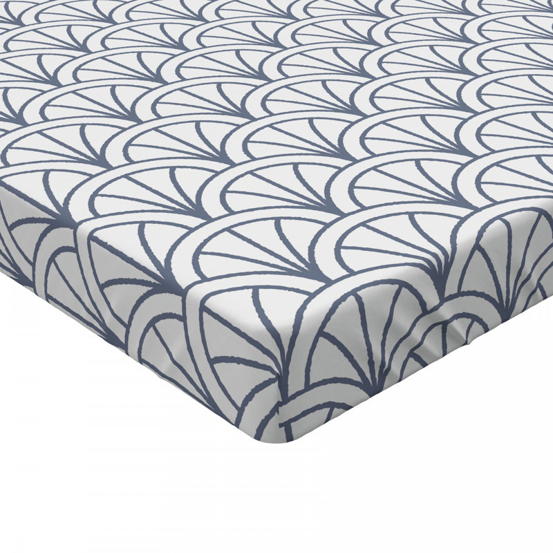 Microfiber Geometric Fitted Sheet, Full Fitted Sheet