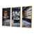 Toile avec cadre flottant or