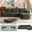 Canapé à compression avec repose-pieds 4 pièces 112,2 po sans assemblage requis Cloud Couch-131182316