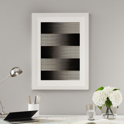 «Modern Art- Grayscale» - Impression d'art graphique