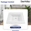 21'' x 18'' White Rectangular Vitreous China Drop-in Bathroom Sink with Overflow-101986763