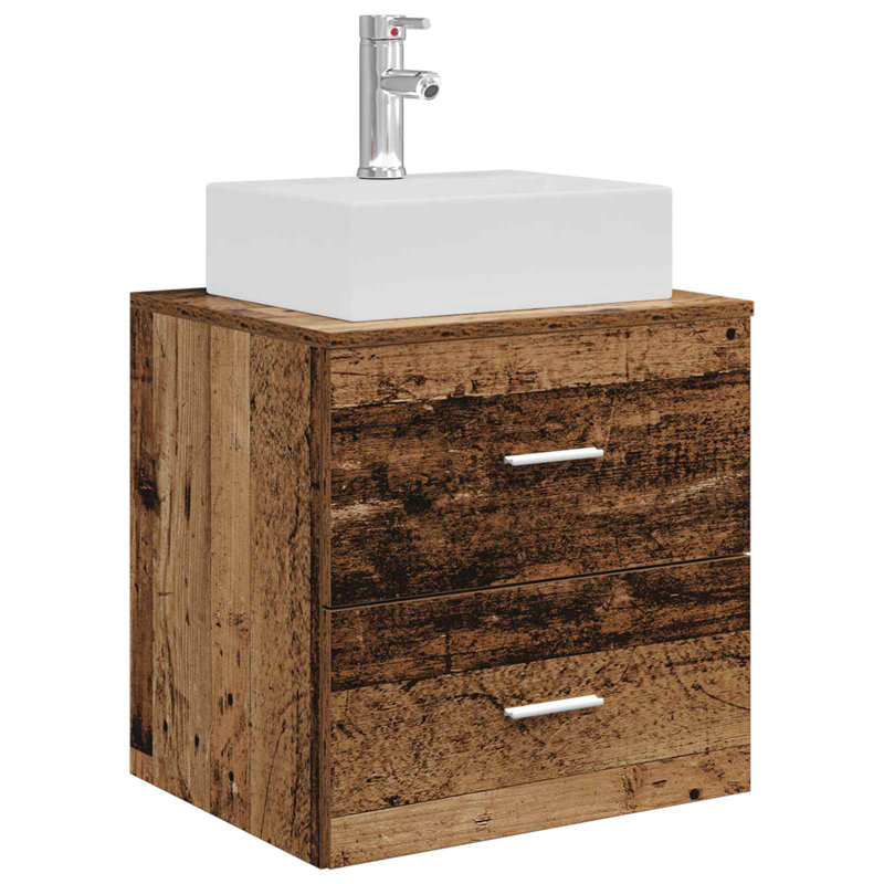 495 mm Bathroom Vanity, Old Wood
