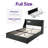 Brij Modern Upholstered Platform Bed， Linen Storage Bed Frame with Wingback Headboard, No Box Spring Needed，Full bed,Dark Gray-1935864120-1935864071