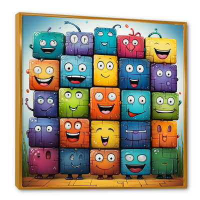 Collage de personnages colorés Popart III - impression murale Pop