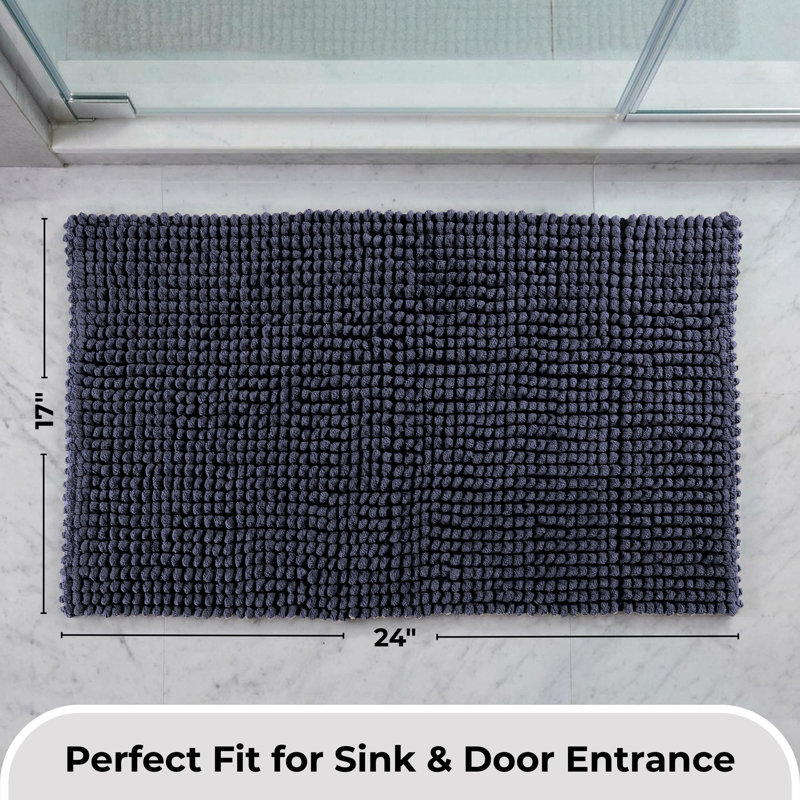 Tapis pour salle de bain Better Trends Indulgence, Rectangle - L 24 x l 17, Marine