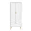 Brazzell 2 Door Solid Wood Wardrobe