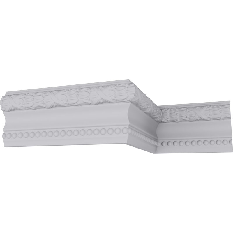 Primed Polyurethane Dublin Leaves Crown Moulding 94.5"