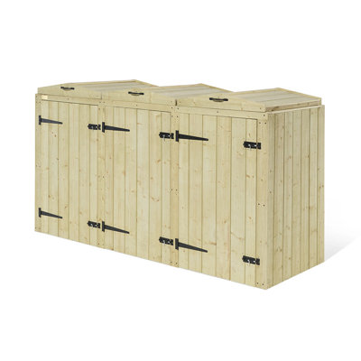 Wooden Double Bin Store