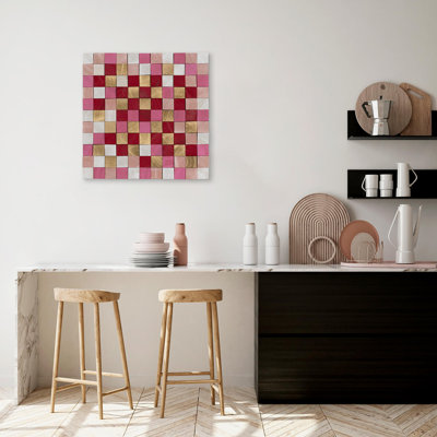 Handmade Modern Abstract Wall Decor on Solid Wood