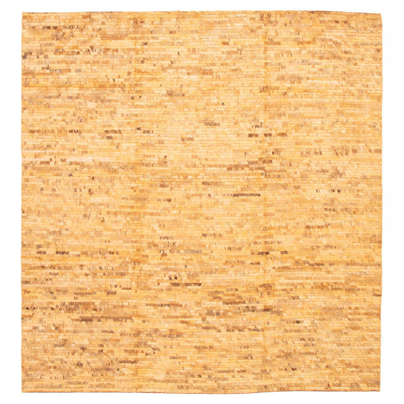 Tapis orange Finest Peshawar Ziegler 9 pi 10 po x 9 pi 10 po