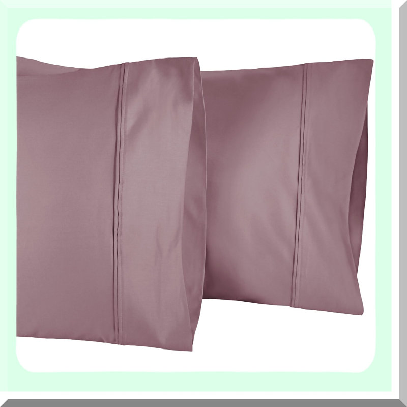 Luxury Dreamweave Pillowcase Set - Ultra Soft 1200-Thread Count Cotton - Breathable Solid Design - Zephyr Collection - Queen Size