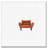 Orange Futon Loveseat for Primary Living Space (Metal Main Material)-319525749