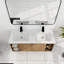 Meuble-lavabo mural double 48 po avec lavabo option luxueux