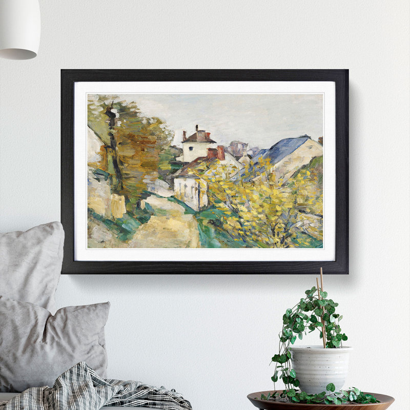 House of Dr. Gachet by Paul Cezanne - Picture Frame Painting, 48cm H x 65cm W x 2cm D, Black Framed